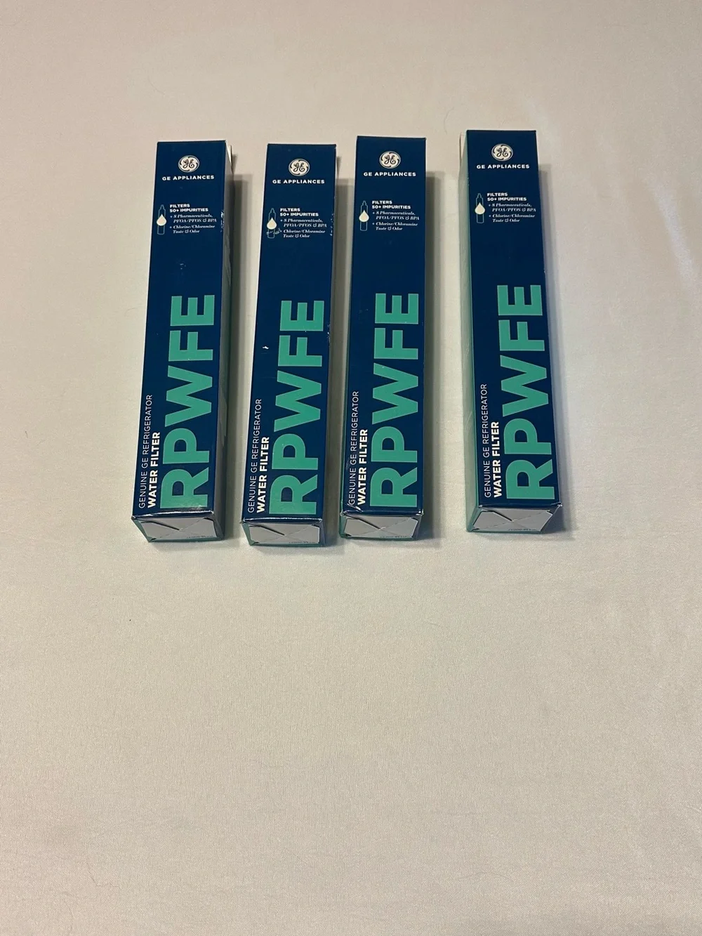 GE RPWFE Refrigerator Water Filter - Blue (Pack of 4)
